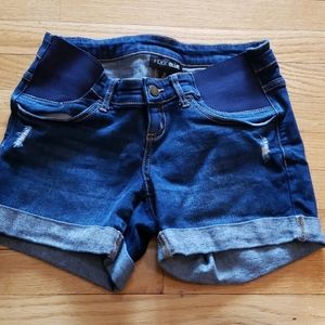 Maternity jean shorts